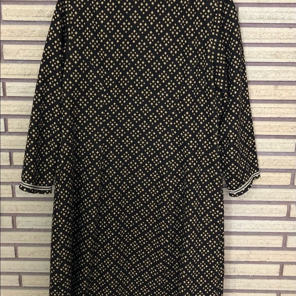 Vintage Patterned Midi Thick Knit House Dress - Bust 40 - Size 10 - 12 - Picture 3 of 10